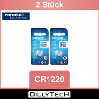 Renata CR1220 Lithium Knopfzellenbatterie - 2 Stk.