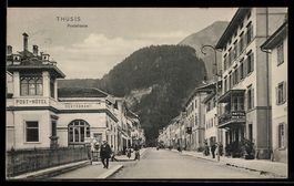 Thusis, Ortspartie in der Poststrasse am