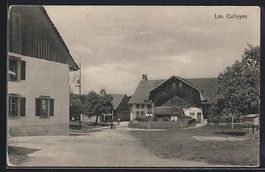 Les Cullayes, Strassenpartie mit Gasthau