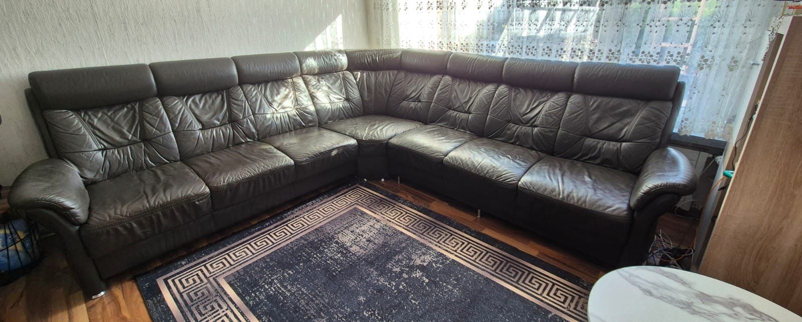 Sofas: Echtleder Ecksofa mit Bettfunktion – Gebraucht aus Möhlin von Kartalsinan 5