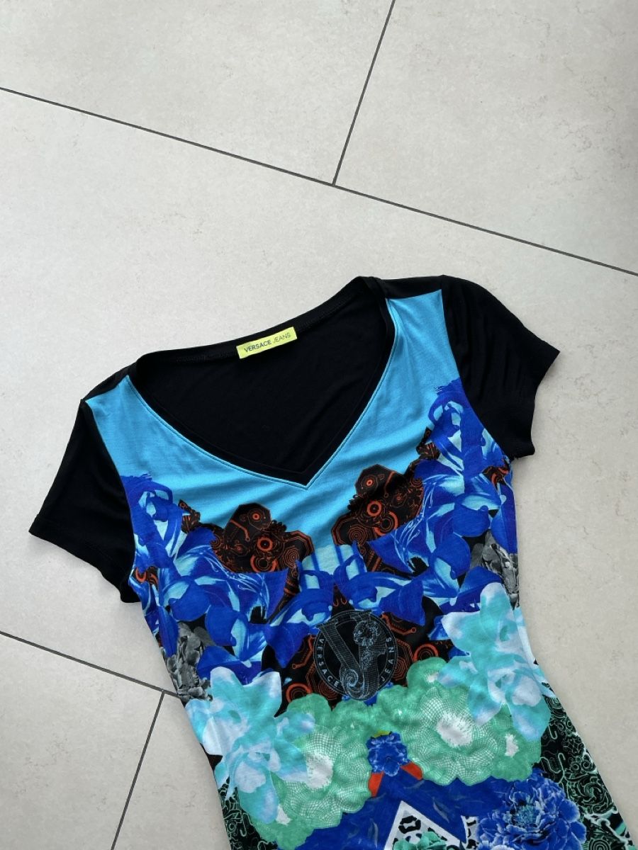 Versace Robes: Versace Jeans Kleid bunt mit Muster – Neuf (Voir description) à Stalden VS par lar_dc8n 1