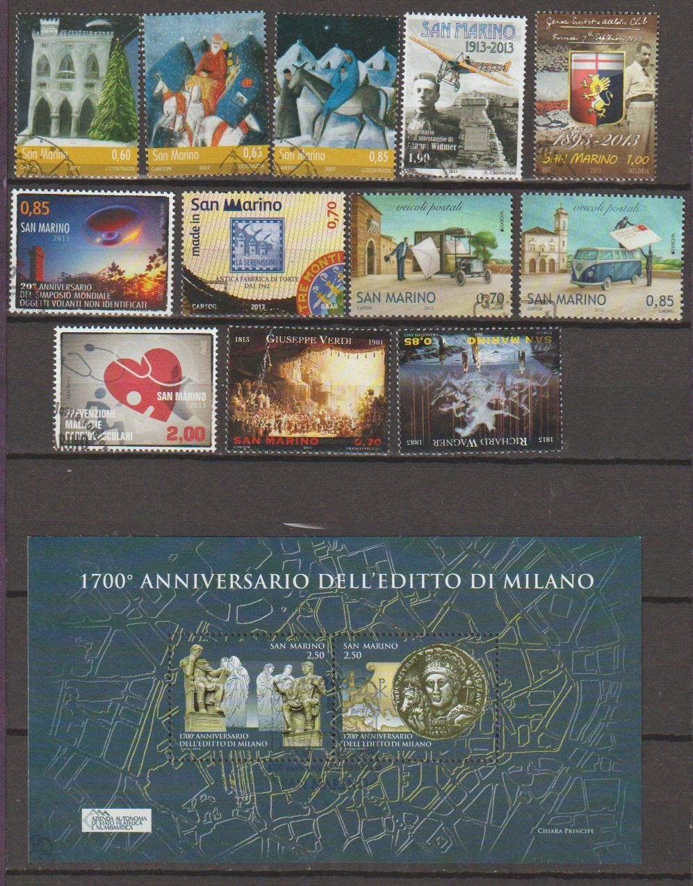 Alle Briefmarken: Saint-Marin – Gebraucht aus Crans-Montana von kira56