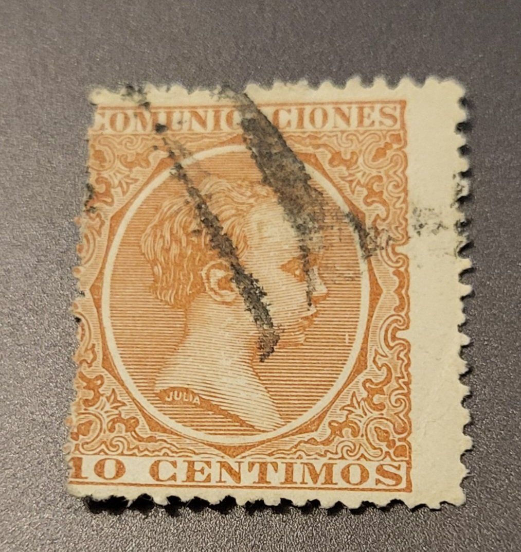 Tutti i francobolli: Spanien 1889 dezentriert briefmarke – Usato da St Gallen venduto da Stampsalshobby