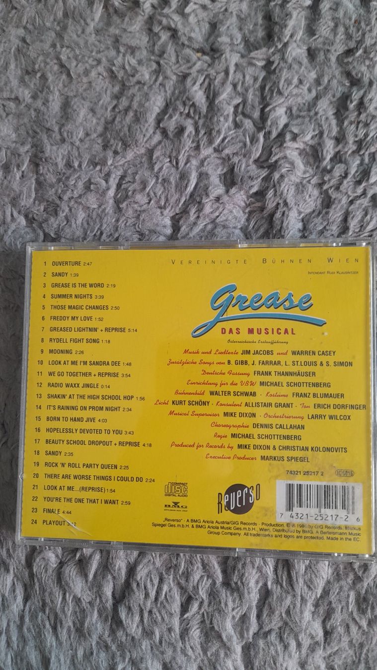 CD: GREASE   DAS MUSICAL   LIVE     CD – Usato da Wetzikon ZH venduto da Ramones01 1