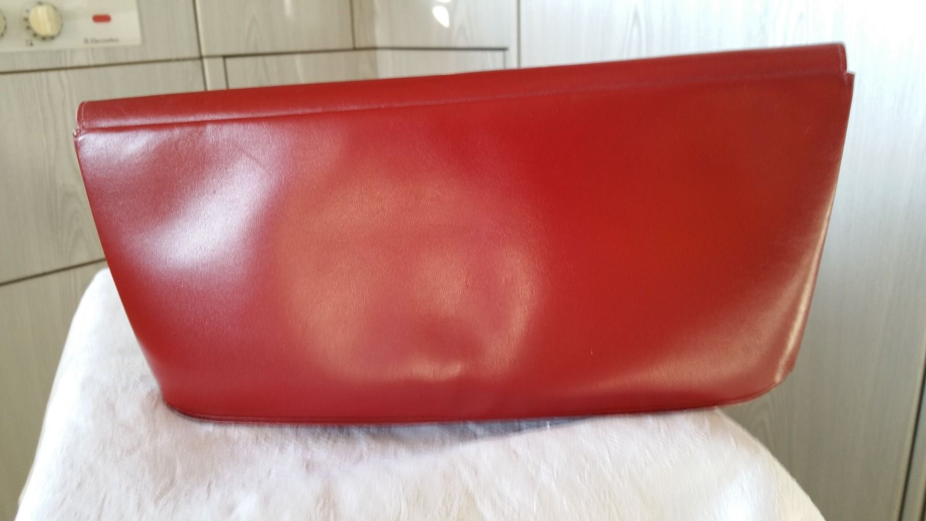 Taschen für Damen: Vintage Ledertasche rot 60er Jahre – Gebraucht aus Bäretswil von ricoric 1