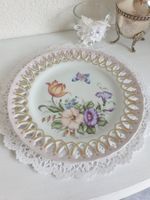 Gebäckteller Porzellan Blumen Handbemalt Sammelteller