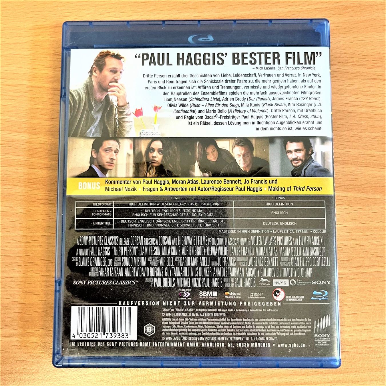 Tutti i DVDs: Blu-ray - Dritte Person - Liam Neeson – Usato da Amlikon-Bissegg venduto da allerlei-versand 2
