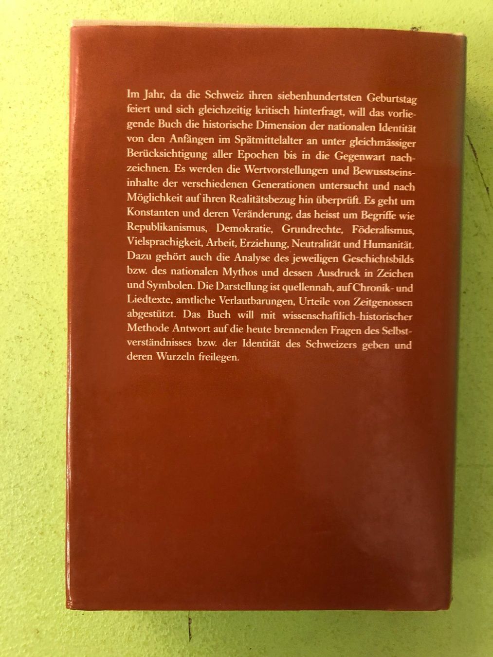 Libri: Ulrich Im Hof: Mythos Schweiz – Usato da Zürich venduto da allp 9