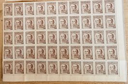 Argentina - 50 Marken Bogen ** Justo José de Urquiza, 1935