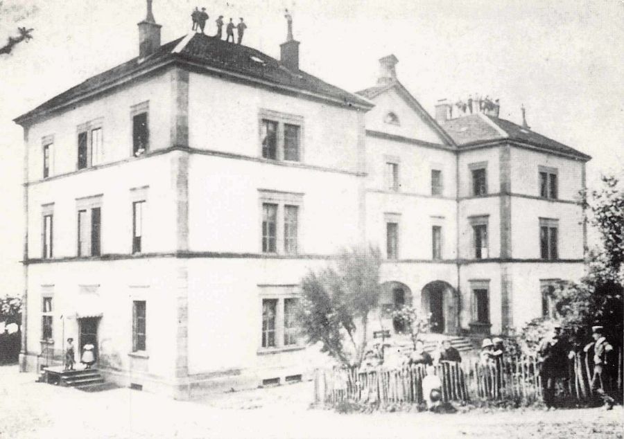 Ansichtskarten: REPRO Collège de Corcelles, 1880 – Gebraucht aus Frauenfeld von POML
