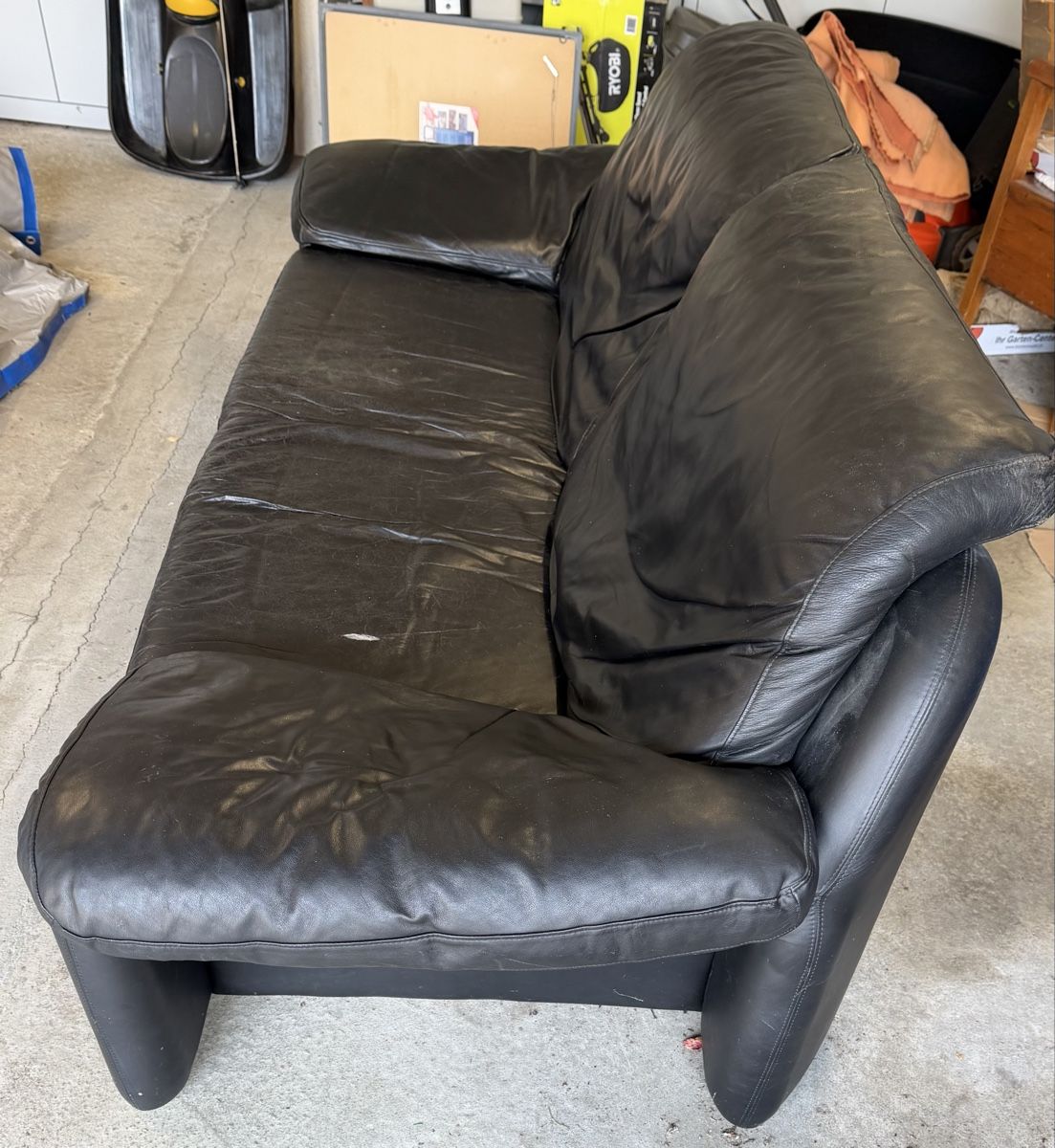 Divani: Ledersofa schwarz 3-Sitzer gebraucht – Usato da Kerzers venduto da skoopz5 4