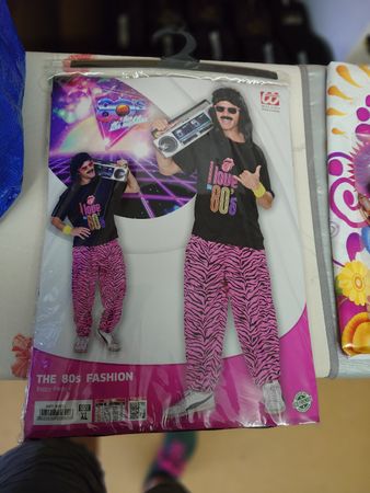 Kostüm 80er Jahre Fashion Pink Tiger Grösse XL