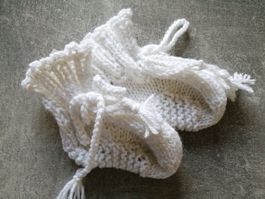 Babyfinkli handgestrickt, Fusslänge: 11cm