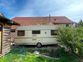Wohnwagen Tappert 530 mit Vorzelt ab Platz