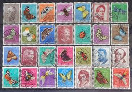 PRO JUVENTUTE 1950 à 1955: Lot de timbres oblitérés, O