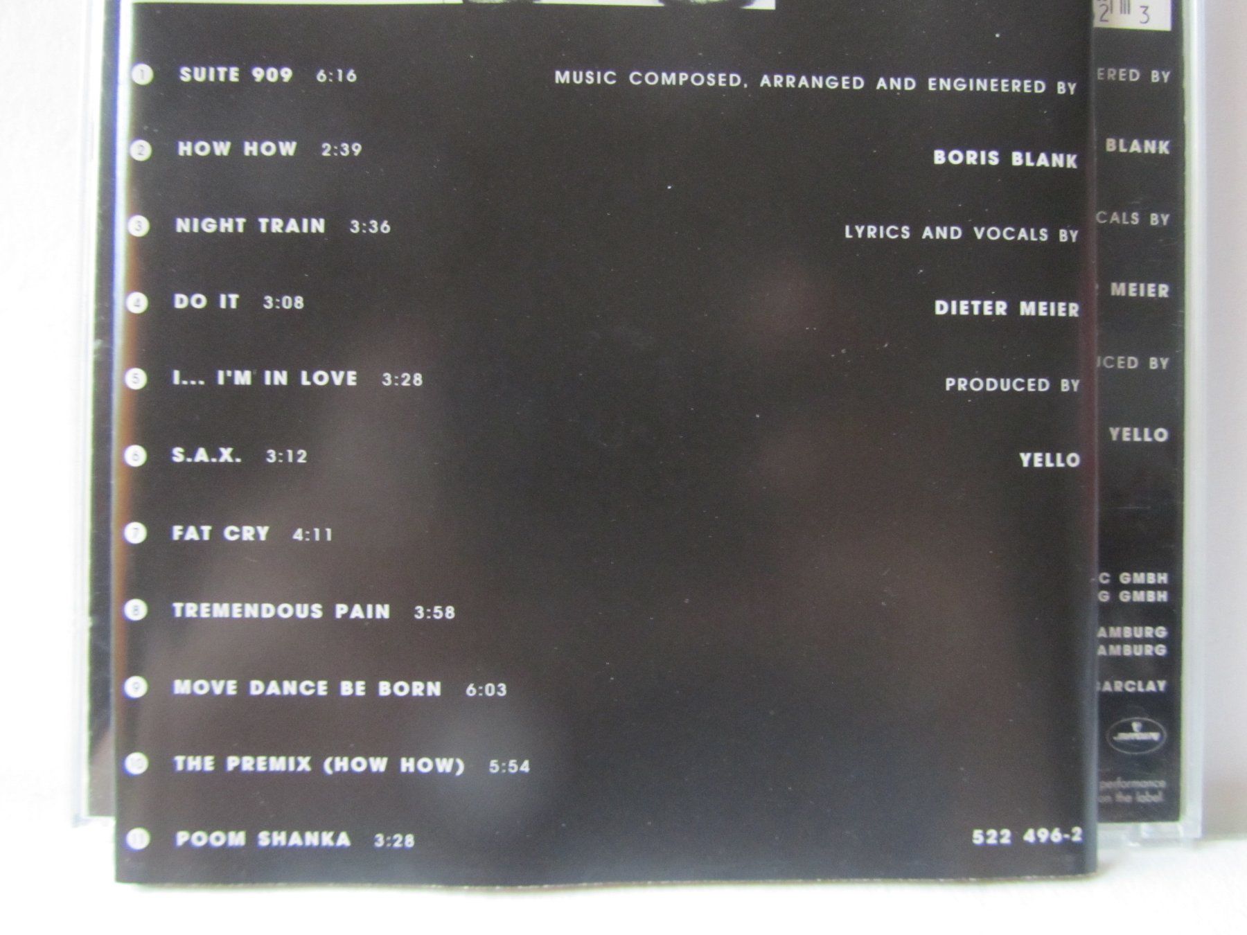 CD: CD Yello, Zebra - Dieter Meier Boris Blank – Usato da Weiningen ZH venduto da dietsch57 1
