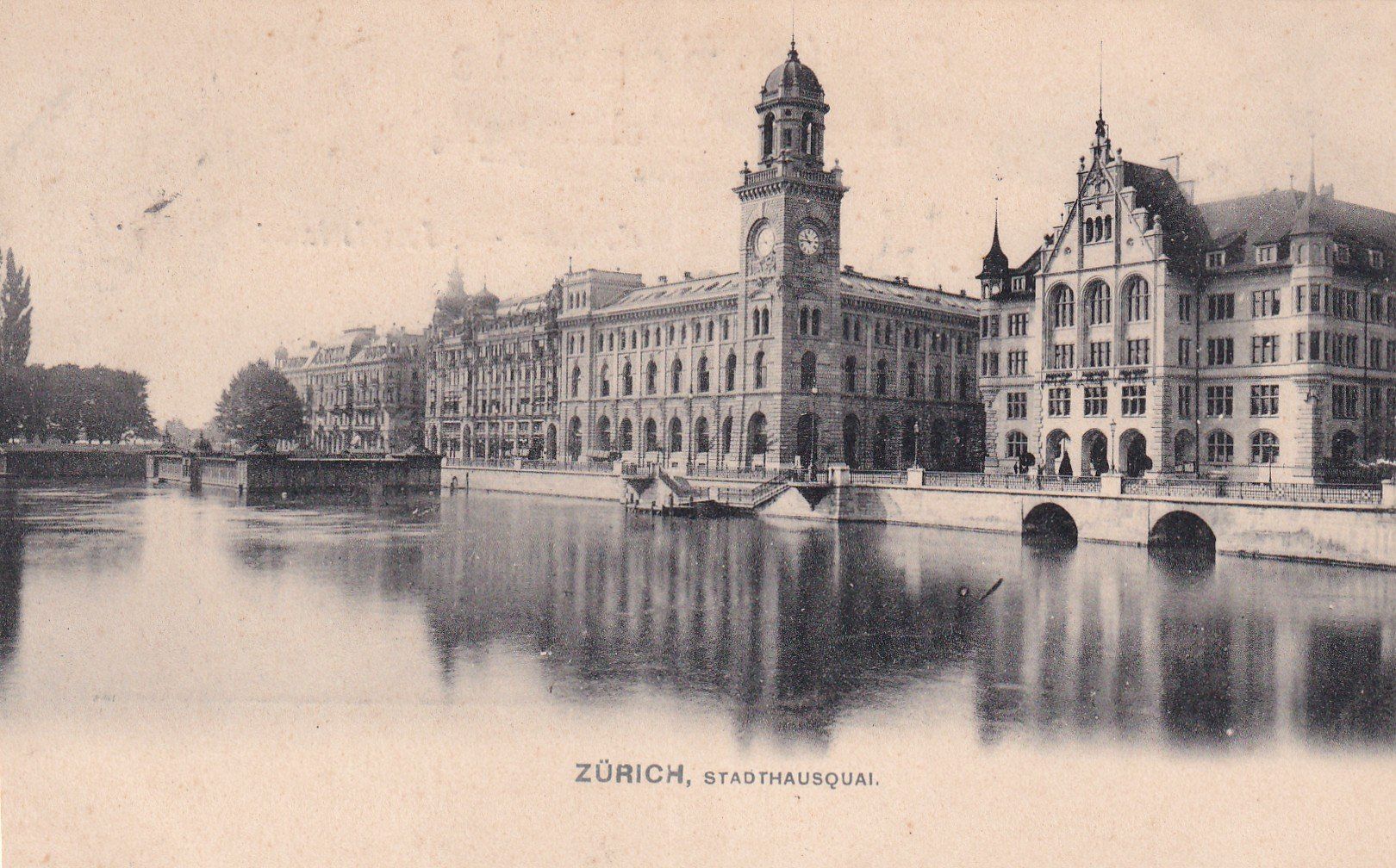 Cartoline postali: Zürich Stadthausquai  1907 – Usato da Cormoret venduto da Pascalll2001