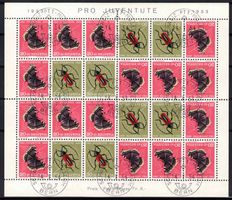 PJ 1953 Kehrdruckbogen gestempelt "Postmuseum 14.V.54"