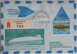 AeG003.PrZD1 Aerogramm mit Privatzudruck Zeppelin LZ129