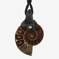 Ammonit Steinanhänger (Fossil) mit Pyrit