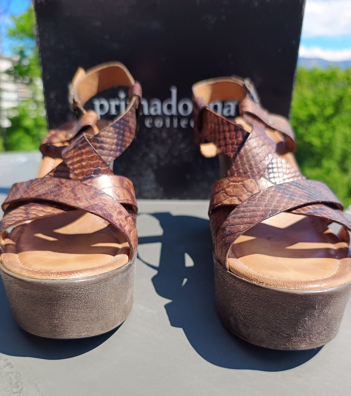 Damenschuhe: Sandales compensées Primadonna Collection en cuir T39 – Neu (gemäss Beschreibung) aus Genève von Brachiopode 1