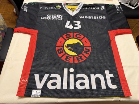 SC Bern Gameworntrikot Junioren Nummer 43 Grösse L