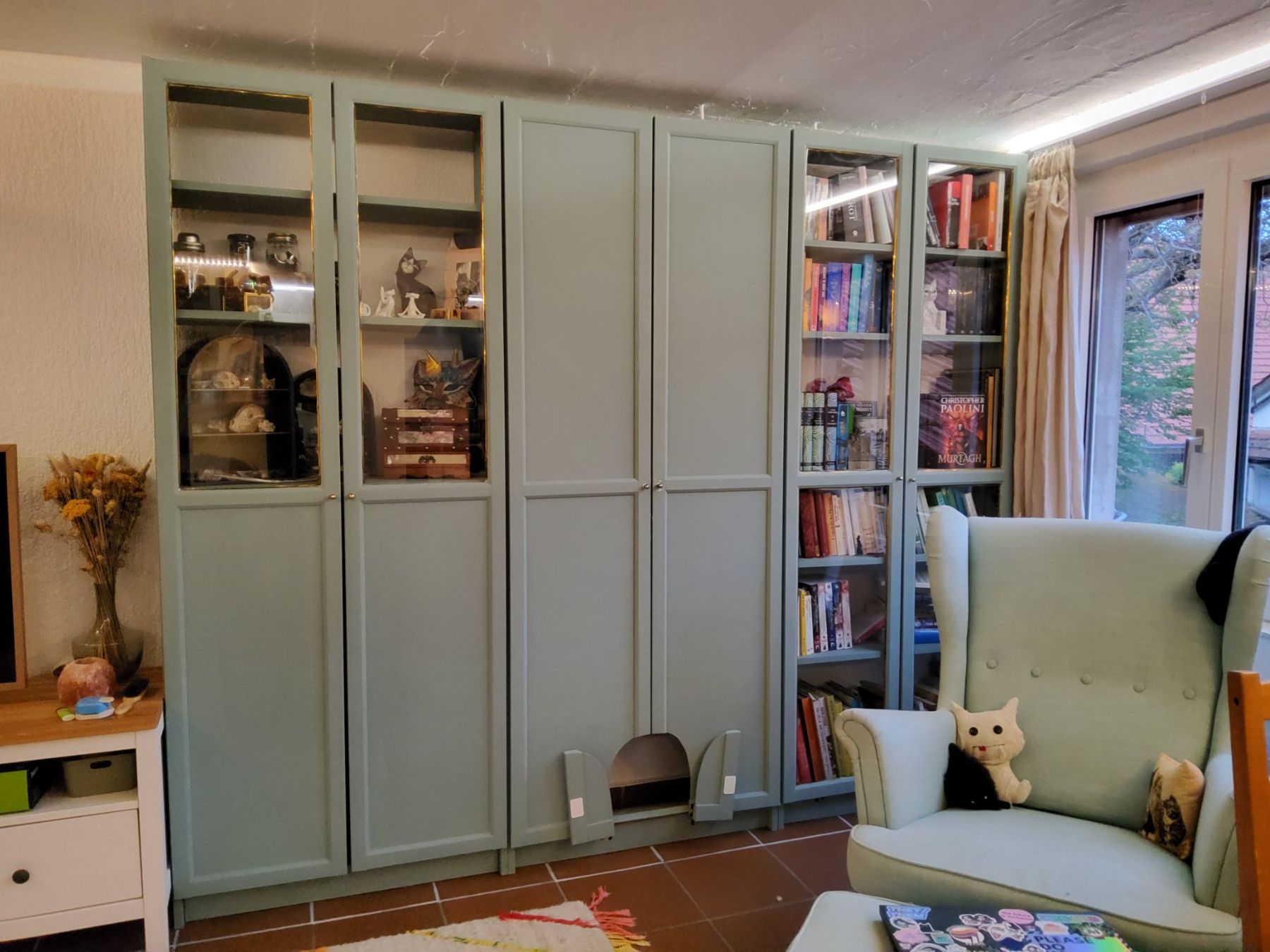 Ikea Scaffali: DIY Billy Regal mit Oxberg Türen – Usato da Kaufdorf venduto da wylfen