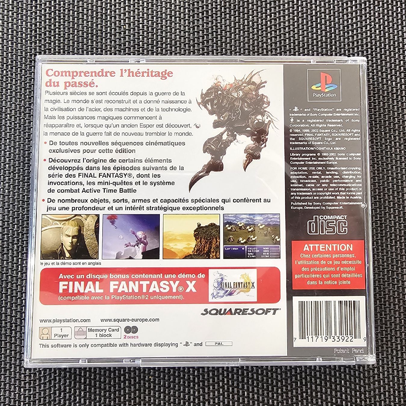 Jeux: Jeu Playstation PAL - Final Fantasy VI  – D'occasion à Attalens par YancaR 1