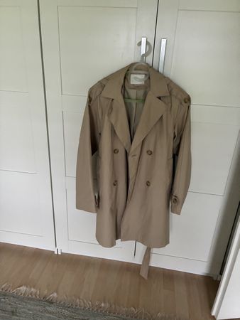 Zara Trenchcoat beige mit Kapuze und Gürtel, S, wie neu 