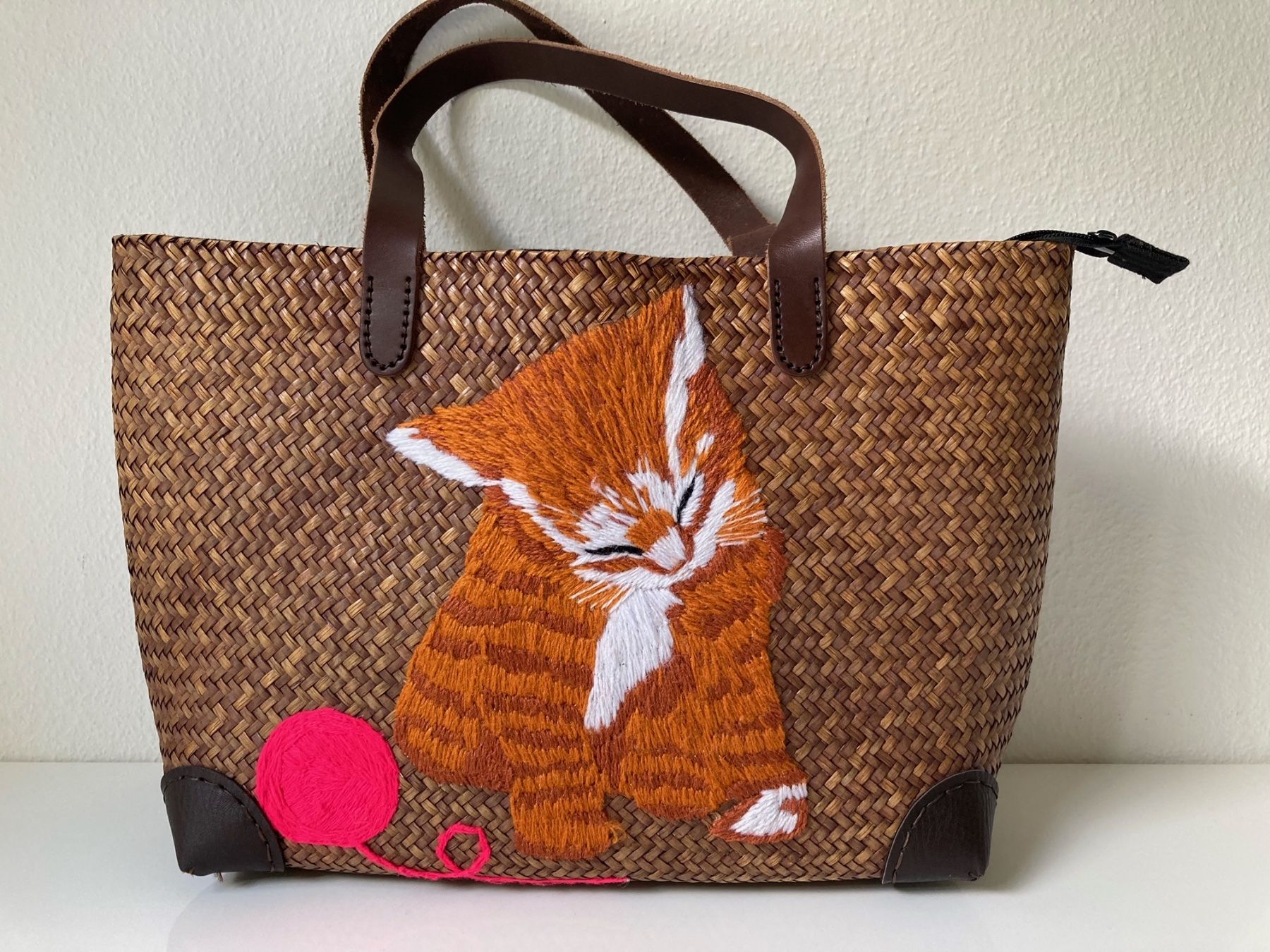 Taschen: Rattan Tasche mit Katzenmotiv – Neu (gemäss Beschreibung) aus Schötz von Spiderman08