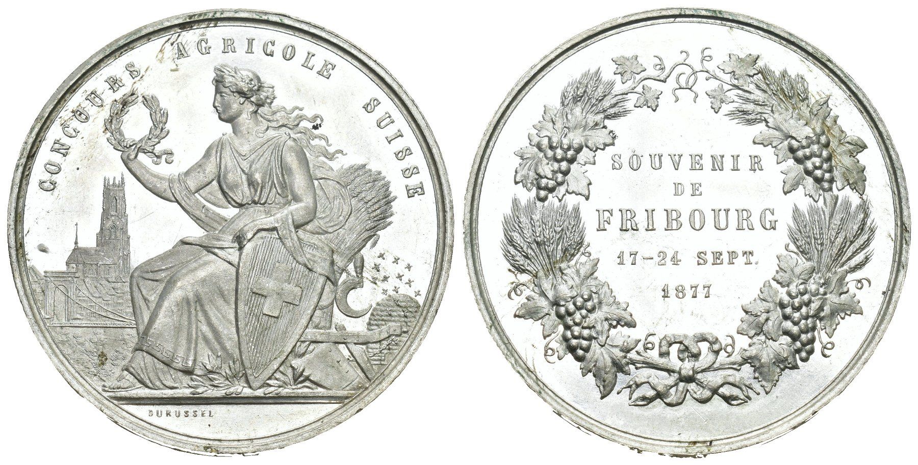 Alle Münzen: Fribourg 1877 – Gebraucht aus Bern von numismatictops