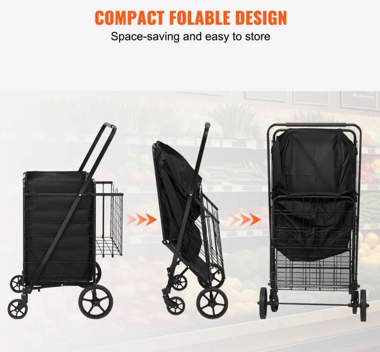 Altro per la casa: Einkaufswagen Einkauftrolley bis zu 150 kg – Nuovo e nell'imballaggio originale da Amriswil venduto da JaJa-Express 5