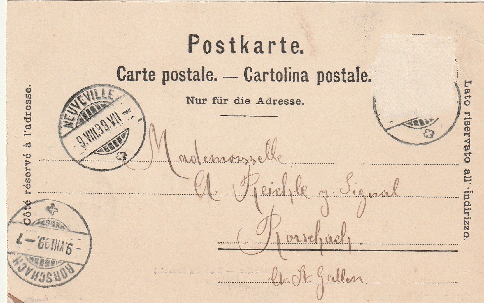 Cartoline postali: Neuveville Rue du Marche – Usato da Rorschacherberg venduto da fratovi2 1
