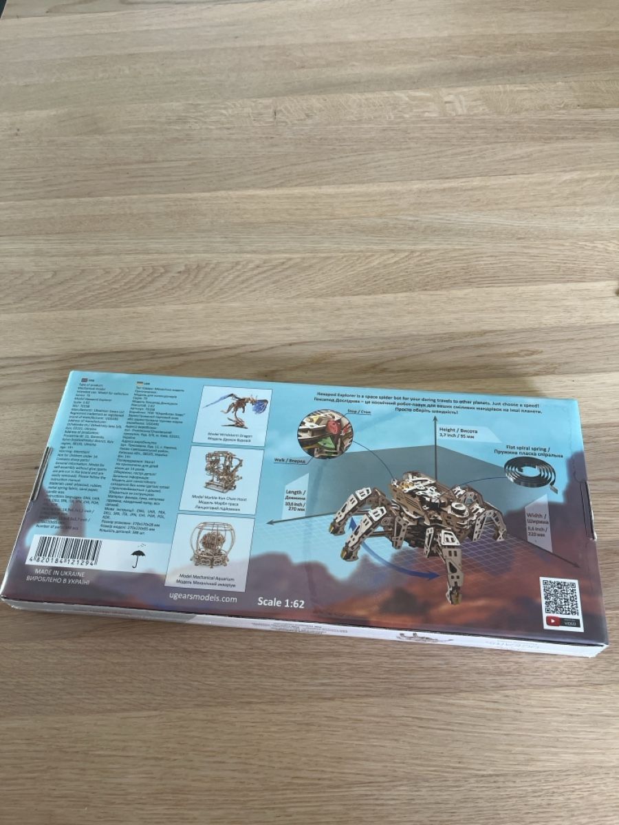 Ugears Kit di modellismo & Modellini statici: Ugears Hexapod Explorer 3D-Modellbausatz neu – Nuovo e nell'imballaggio originale da Buchs SG venduto da Saglains 1