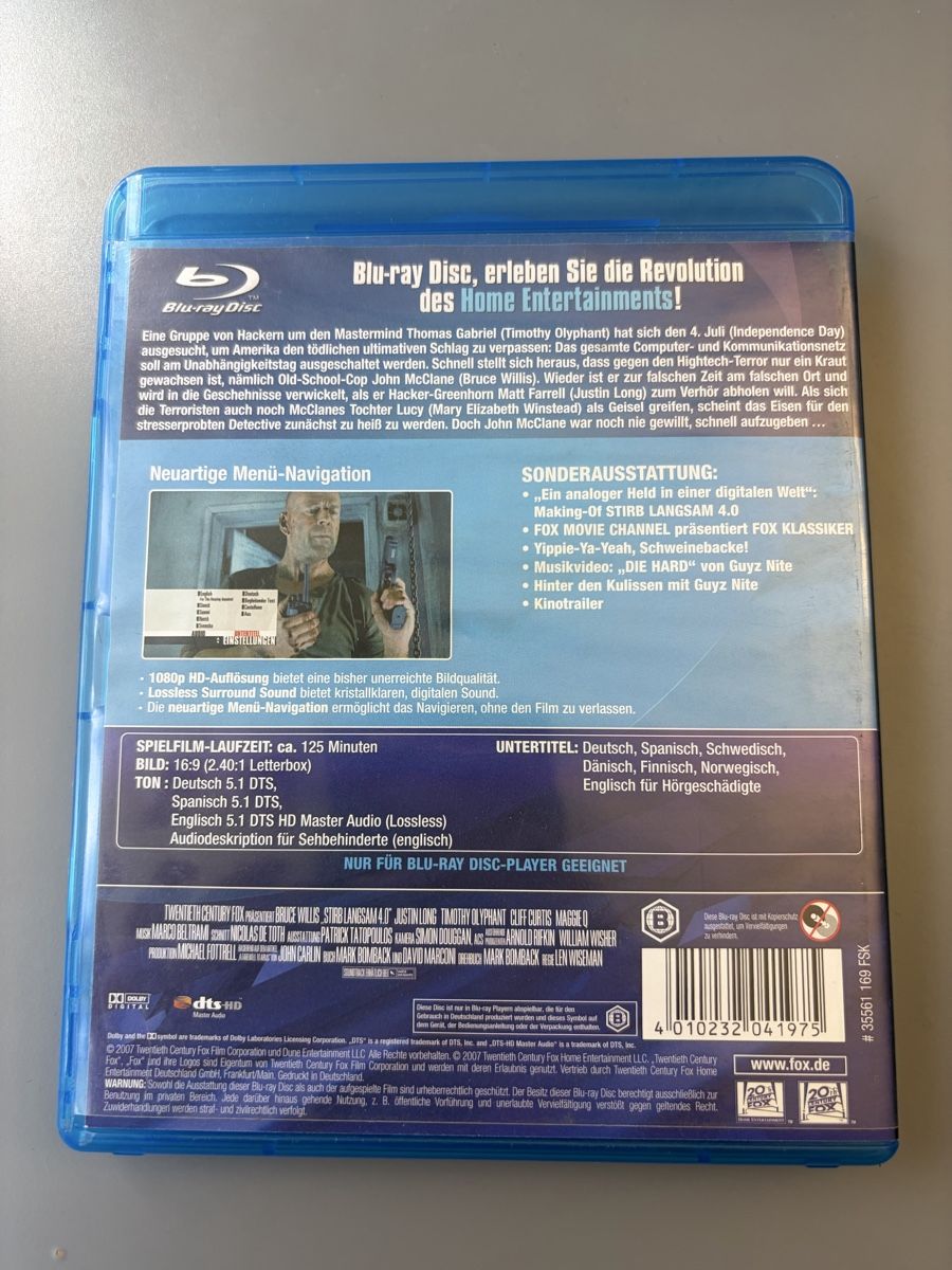 Tutti i DVDs: Stirb Langsam 4.0, Blu-ray – Usato da Bern venduto da dalmaxxi 1