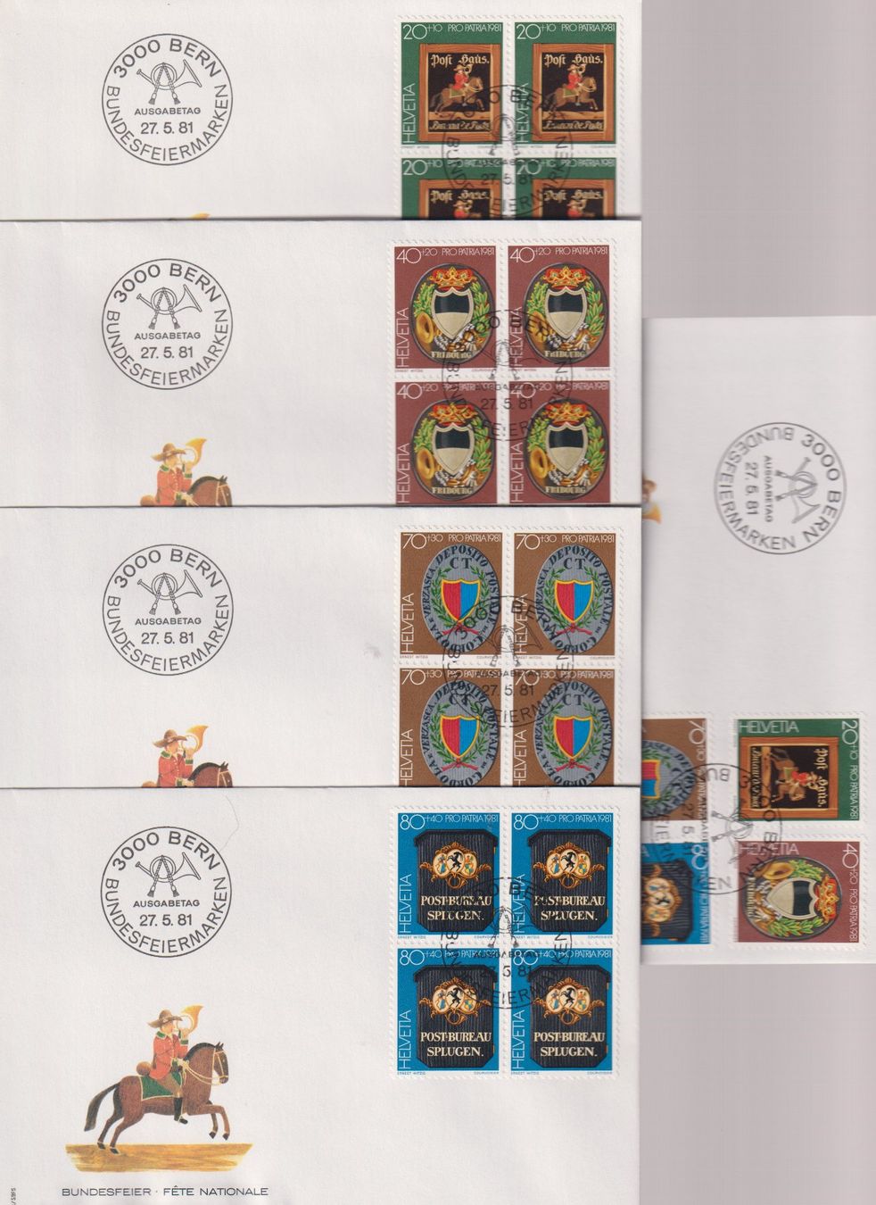 Tutti i francobolli: PP. FDC-Serie 1981. Einzelmarken & Vierer-Blocks. – Nuovo (secondo la descrizione) da Koblenz venduto da Boerse6