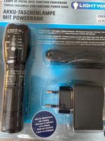 AKKU-TASCHENLAMPE LAMPE wiederaufladbar / schwarz / NEU OVP
