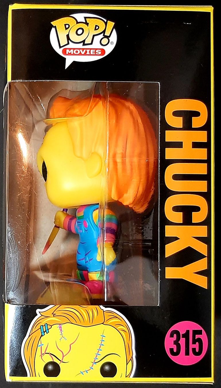 Funko Statuette: Funko Pop Chucky Blacklight – Nuovo e nell'imballaggio originale da Montet (Glâne) venduto da KOADA 3