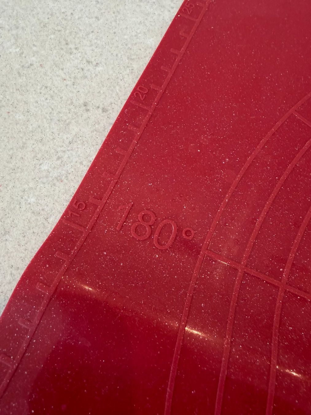 Elettrodomestici da cucina: Silikon-Backmatte rot mit Massskala (32.5cm) – Usato da Aarau Rohr venduto da HappyKoala 3