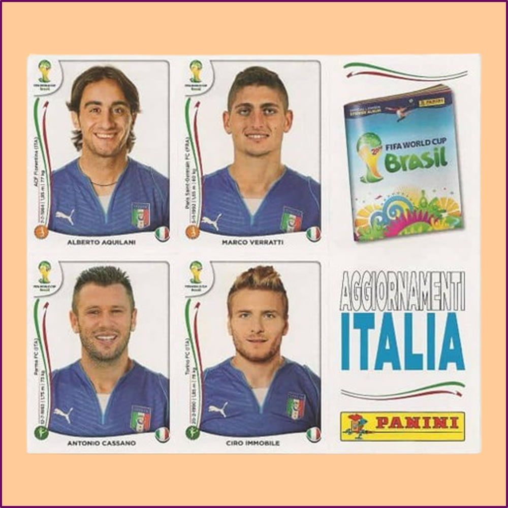 Panini Carte collezionabili: Panini WM 2014 Update Italien - Bogen mit 4 Stickern – Nuovo (secondo la descrizione) da Ettingen venduto da Rlegge