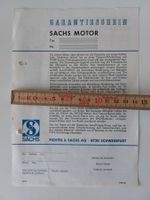 Prospekt Mofa Sachs Grantieschein Sachs Motor