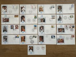 Alle Welt - 1979 Jahr des Kindes 25 FDC aus verschiedenen Lä