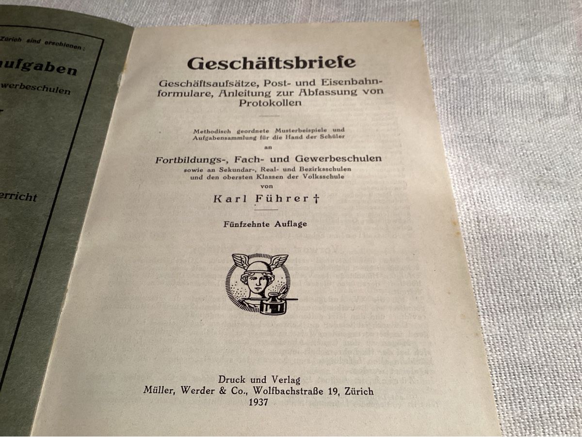 SBB/CFF/FFS Documenti: Eisenbahnformularlehere 125 pages 1937 intéressant – Usato da Luc (Ayent) venduto da Rebouille 1