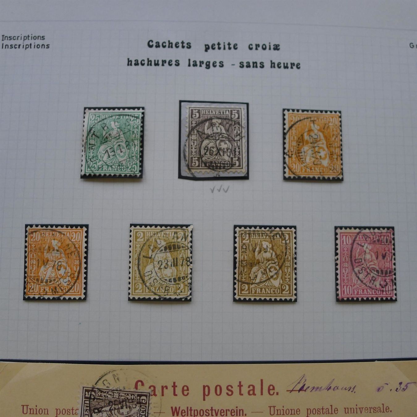 Alle Briefmarken: SITZENDE HELVETIA, tolle STEMPELSAMMLUNG – Gebraucht aus Sursee von Luzernerraute 2