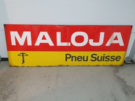 MALOJA Pneu Suisse Emailleschild Werbeschild