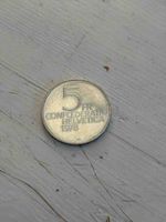 5 Fr Münze Confederatio Helvetica 1978 Henry Dunant