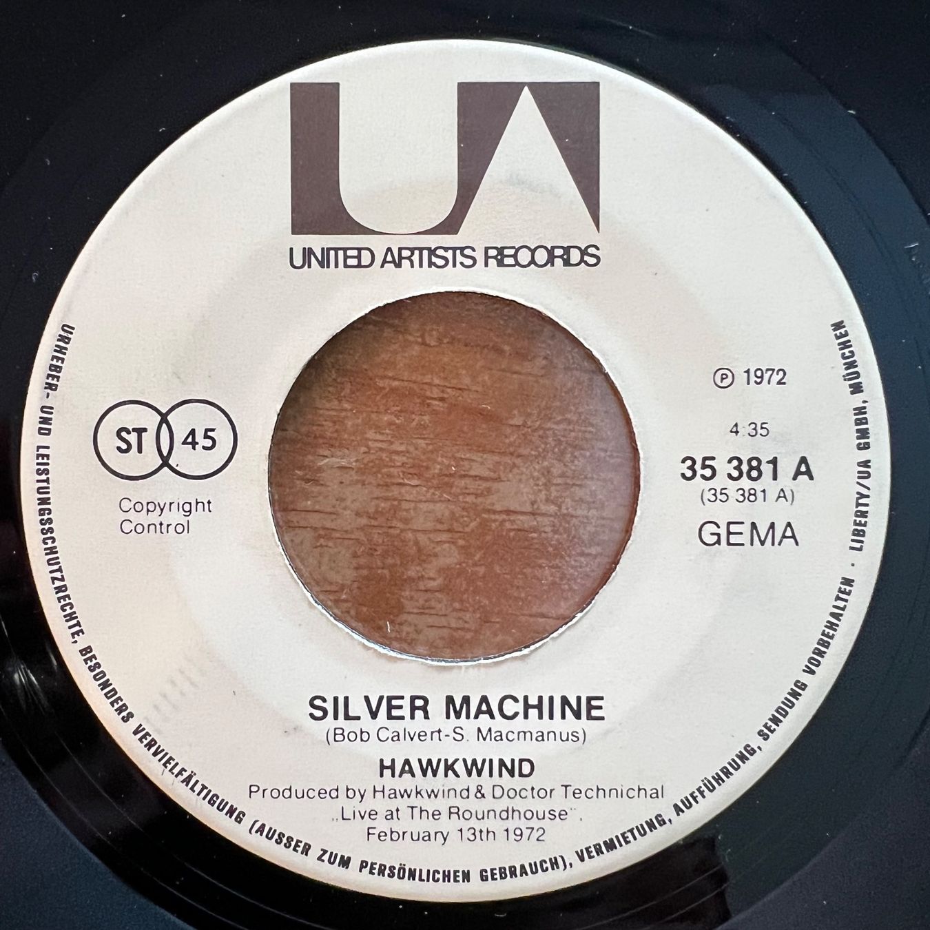 Schallplatten: Hawkwind - Silver Machine / 1. D-Press. 1972 – Gebraucht aus Gais von soundcave57 2