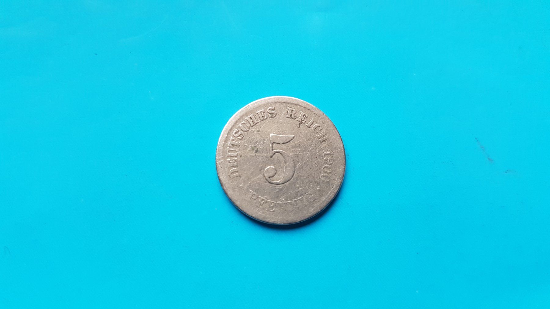 Alle Münzen: 5 Pfennig - Deutsches Reich 1900 A – Gebraucht aus Reinach BL von Dexy62
