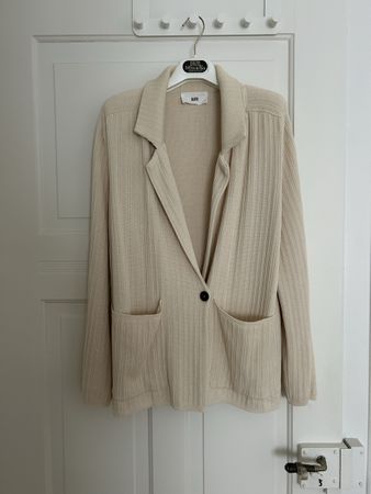 Giacca in cotone beige oversize