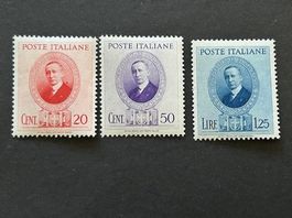 🍝 Italien 3 Briefmarken 1938 Serie 601-3 Marconi 💥 ungest.